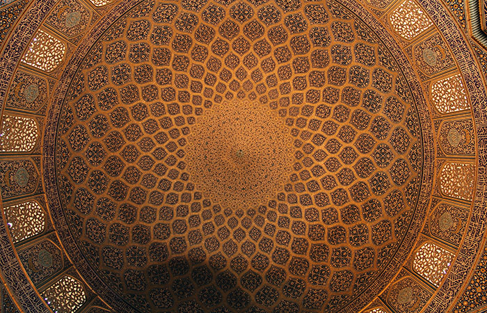 シェイク・ロトフォラ・モスクの天井