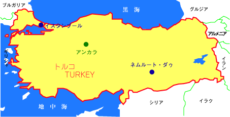 トルコの地図