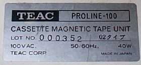 PROLINE-100 label