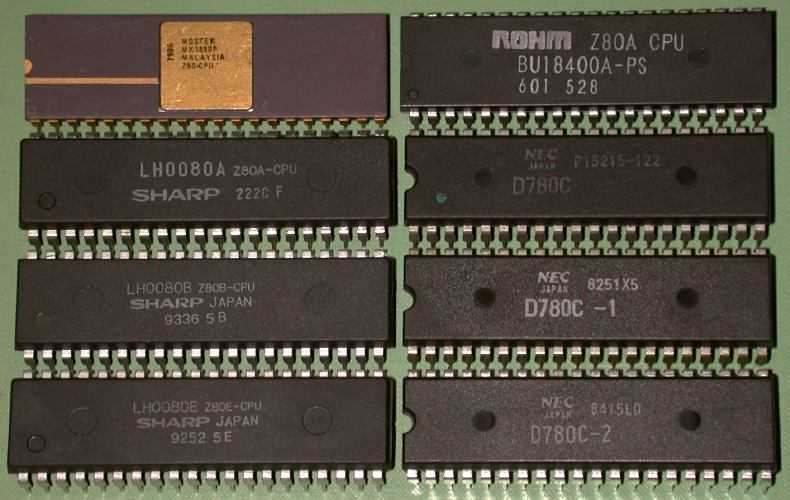 Z80 CPUs produced by second sources
